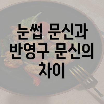 눈썹 문신과 반영구 문신의 차이