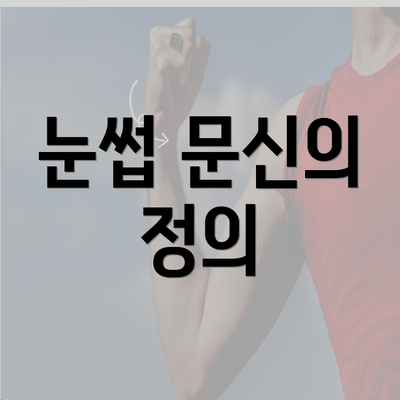 눈썹 문신의 정의