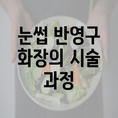 눈썹 반영구 화장의 시술 과정