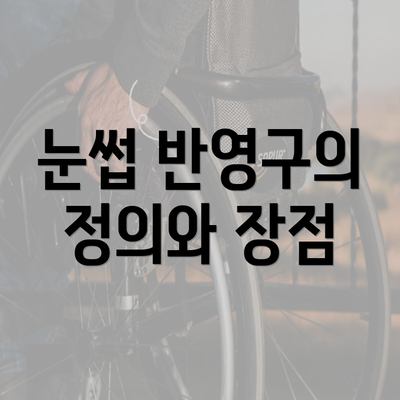 눈썹 반영구의 정의와 장점