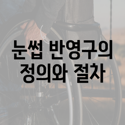 눈썹 반영구의 정의와 절차