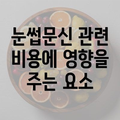 눈썹문신 관련 비용에 영향을 주는 요소