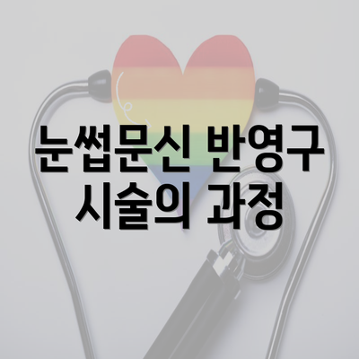 눈썹문신 반영구 시술의 과정