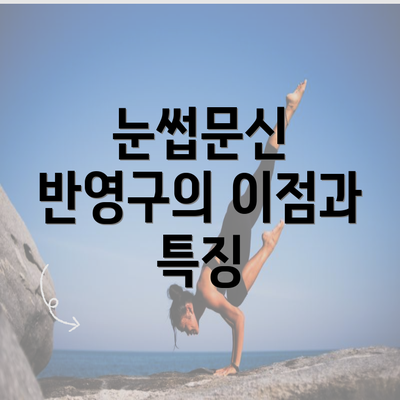 눈썹문신 반영구의 이점과 특징