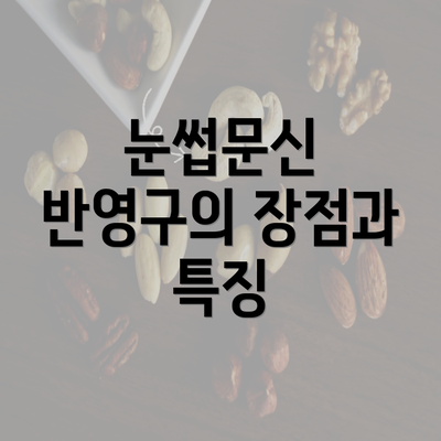 눈썹문신 반영구의 장점과 특징