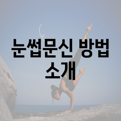 눈썹문신 방법 소개