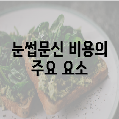 눈썹문신 비용의 주요 요소