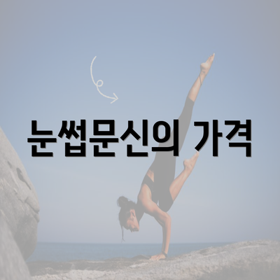 눈썹문신의 가격