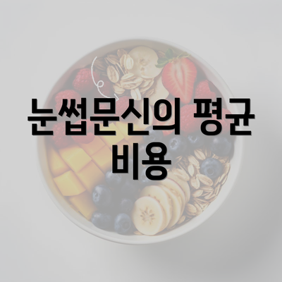 눈썹문신의 평균 비용