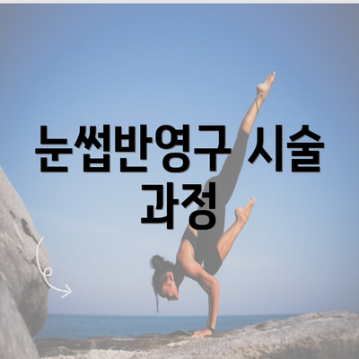 눈썹반영구 시술 과정