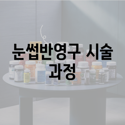 눈썹반영구 시술 과정