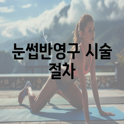 눈썹반영구 시술 절차