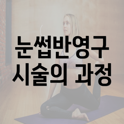 눈썹반영구 시술의 과정