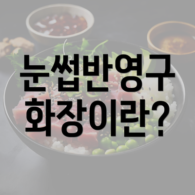 눈썹반영구 화장이란?