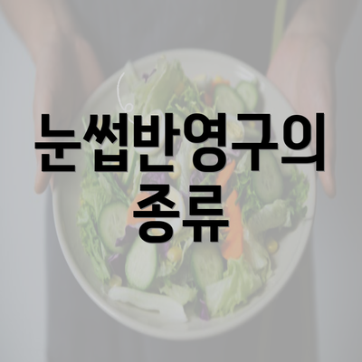 눈썹반영구의 종류