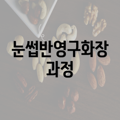 눈썹반영구화장 과정