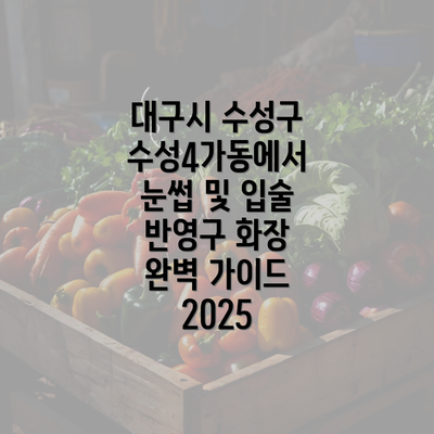 대구시 수성구 수성4가동에서 눈썹 및 입술 반영구 화장 완벽 가이드 2025