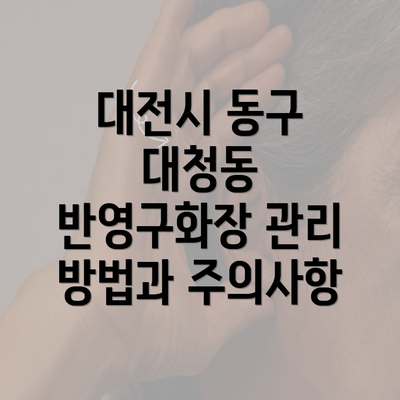 대전시 동구 대청동 반영구화장 관리 방법과 주의사항