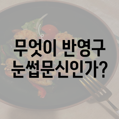 무엇이 반영구 눈썹문신인가?