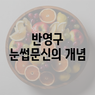 반영구 눈썹문신의 개념