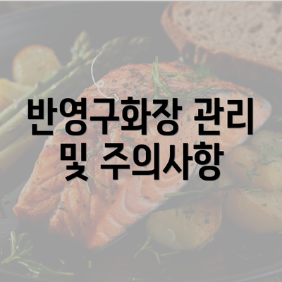 반영구화장 관리 및 주의사항