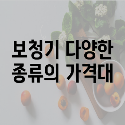 보청기 다양한 종류의 가격대