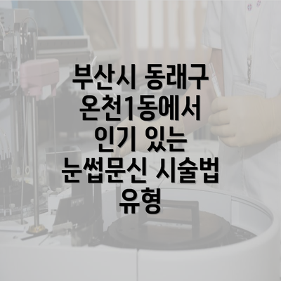 부산시 동래구 온천1동에서 인기 있는 눈썹문신 시술법 유형