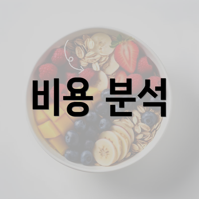 비용 분석