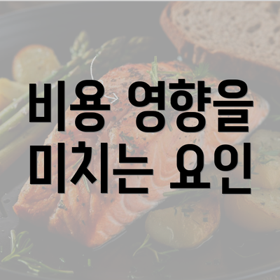 비용 영향을 미치는 요인