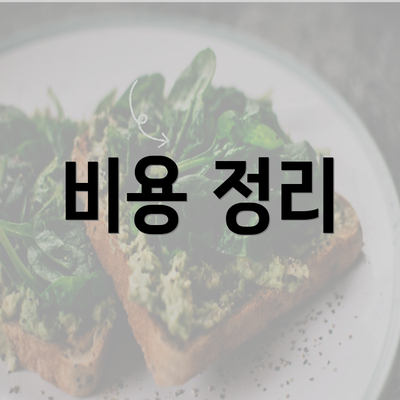 비용 정리