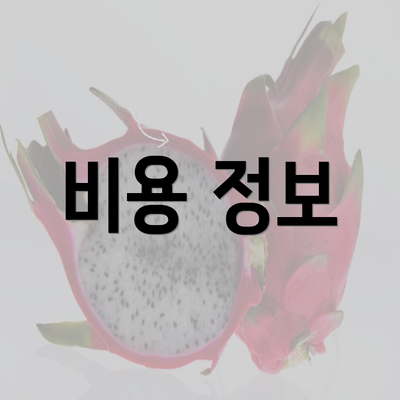 비용 정보