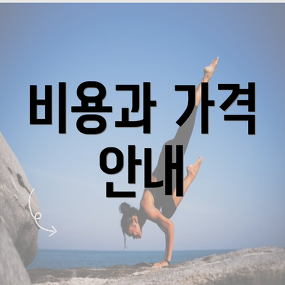 비용과 가격 안내