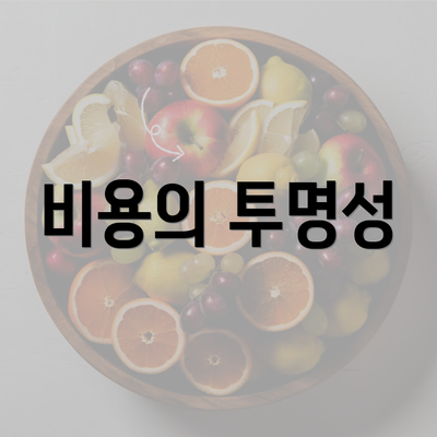 비용의 투명성