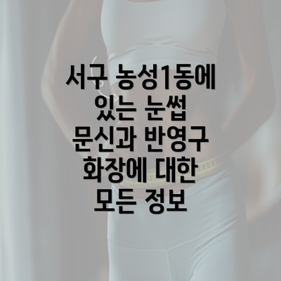 서구 농성1동에 있는 눈썹 문신과 반영구 화장에 대한 모든 정보