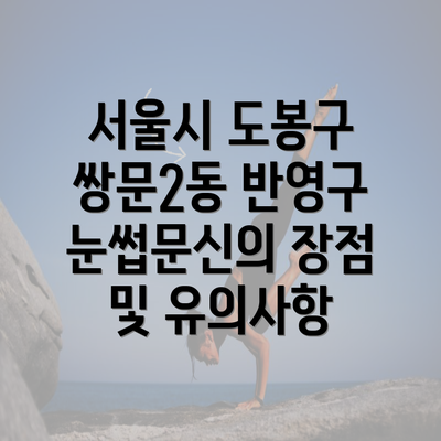 서울시 도봉구 쌍문2동 반영구 눈썹문신의 장점 및 유의사항