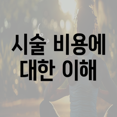 시술 비용에 대한 이해