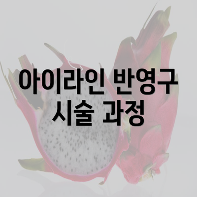 아이라인 반영구 시술 과정