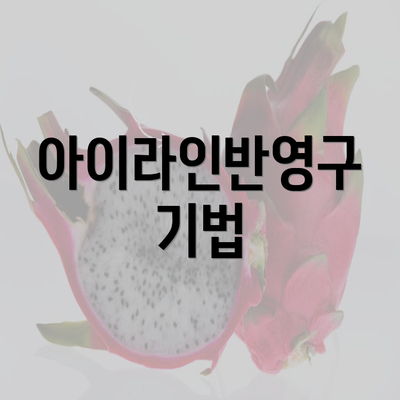 아이라인반영구 기법