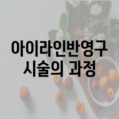 아이라인반영구 시술의 과정