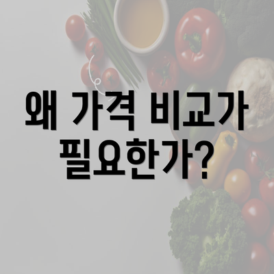 왜 가격 비교가 필요한가?