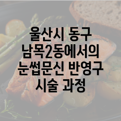 울산시 동구 남목2동에서의 눈썹문신 반영구 시술 과정