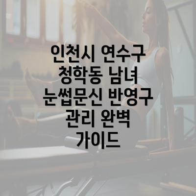 인천시 연수구 청학동 남녀 눈썹문신 반영구 관리 완벽 가이드