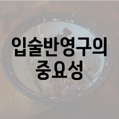 입술반영구의 중요성