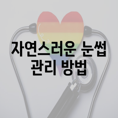 자연스러운 눈썹 관리 방법