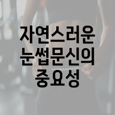 자연스러운 눈썹문신의 중요성