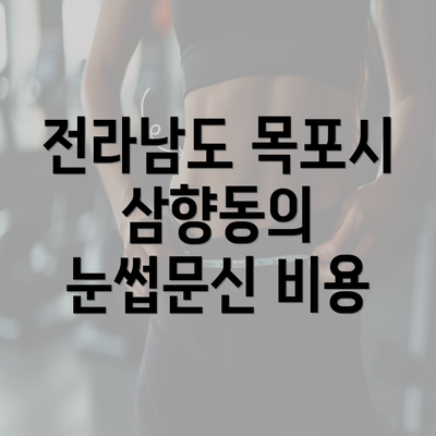 전라남도 목포시 삼향동의 눈썹문신 반영구 서비스의 중요성