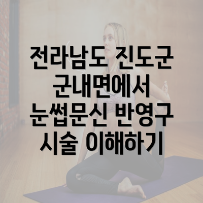 전라남도 진도군 군내면에서 눈썹문신 반영구 시술 이해하기