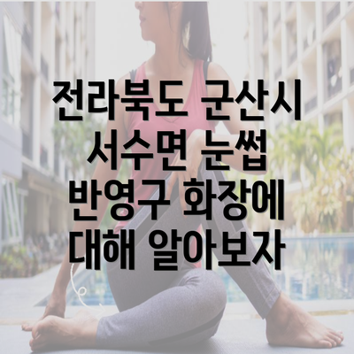 전라북도 군산시 서수면 눈썹 반영구 화장에 대해 알아보자