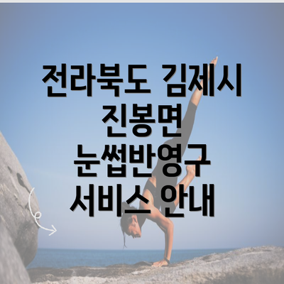 전라북도 김제시 진봉면 눈썹반영구 서비스 안내