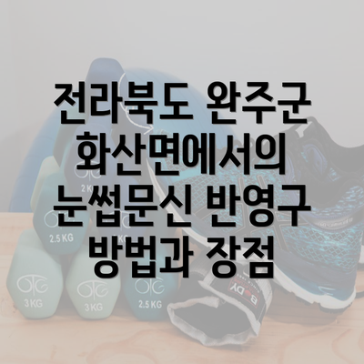 전라북도 완주군 화산면에서의 눈썹문신 반영구 방법과 장점